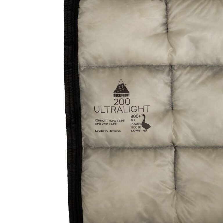 ROCK FRONT 200 Ultralight down sleeping bag logo2