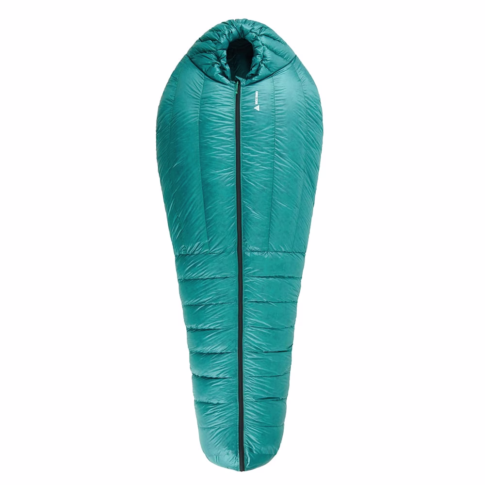 sleeping-bag-rock-front-1000-3d-111 Winter down sleeping bag ROCK FRONT 1000 3D turquoise with mustard - photo