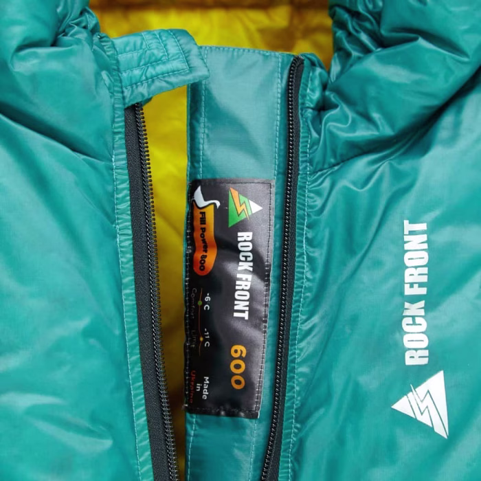Down sleeping bag ROCK FRONT 600 insulated bar logo - photo