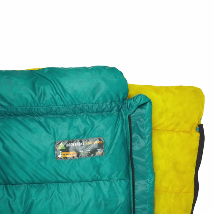 Two person down blanket ROCK FRONT 450 Wide for hiking and camping - photo