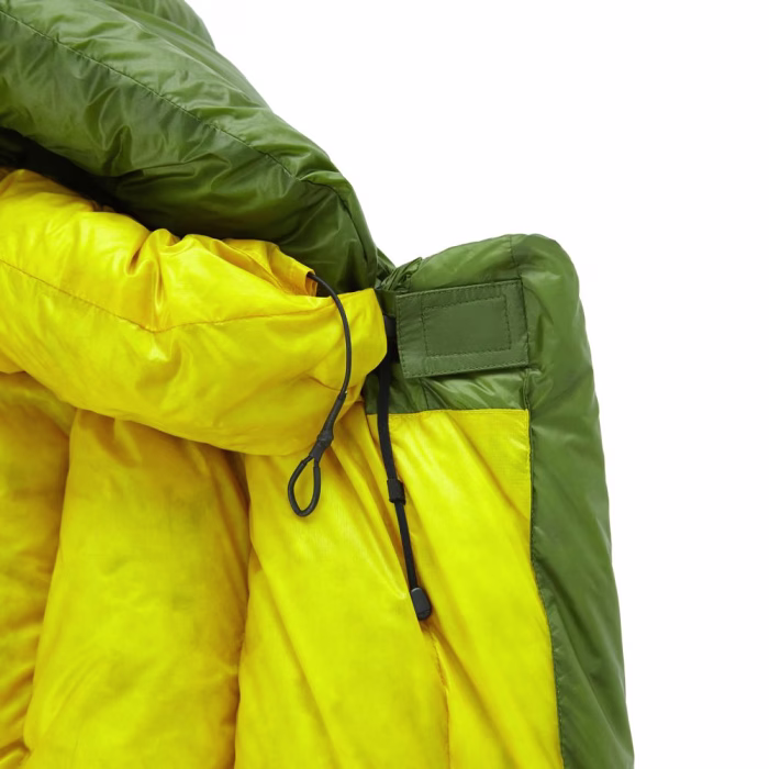 Down sleeping bag ROCK FRONT 800 3D khaki with mustard - photo