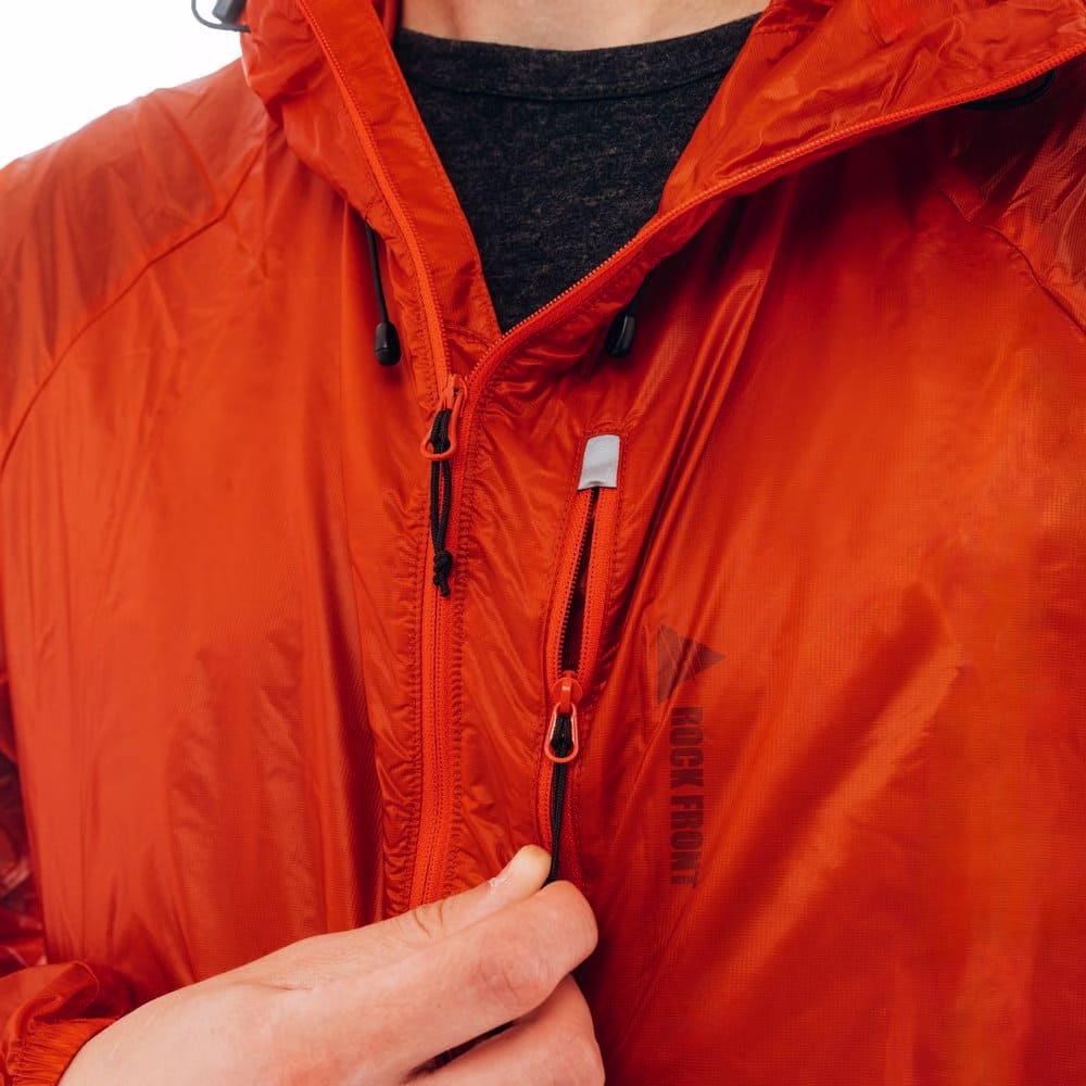 ROCK FRONT TL 3 mens windbreaker jacket with pocket terracota - photo
