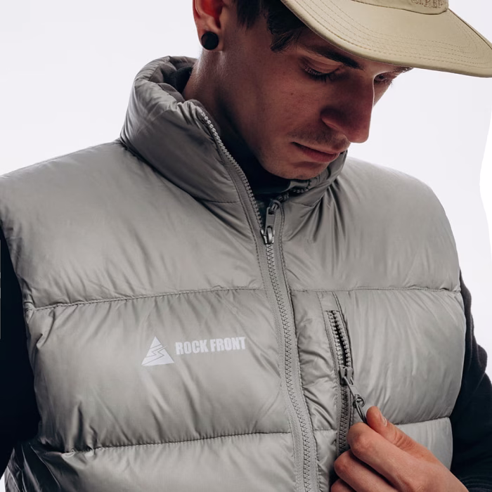 ROCK FRONT Nord men's down insulated vest with pockets