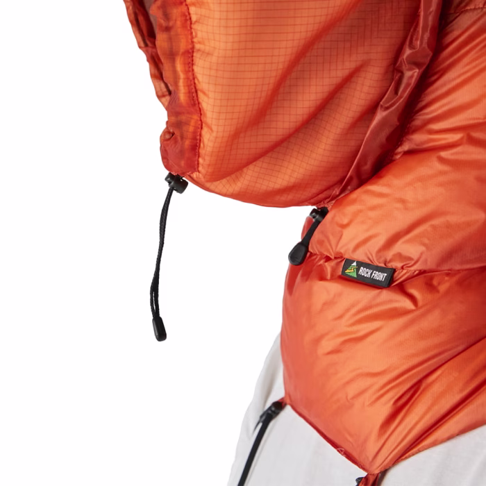 Warm down hood for winter ROCK FRONT Snorkel Balaclava logo