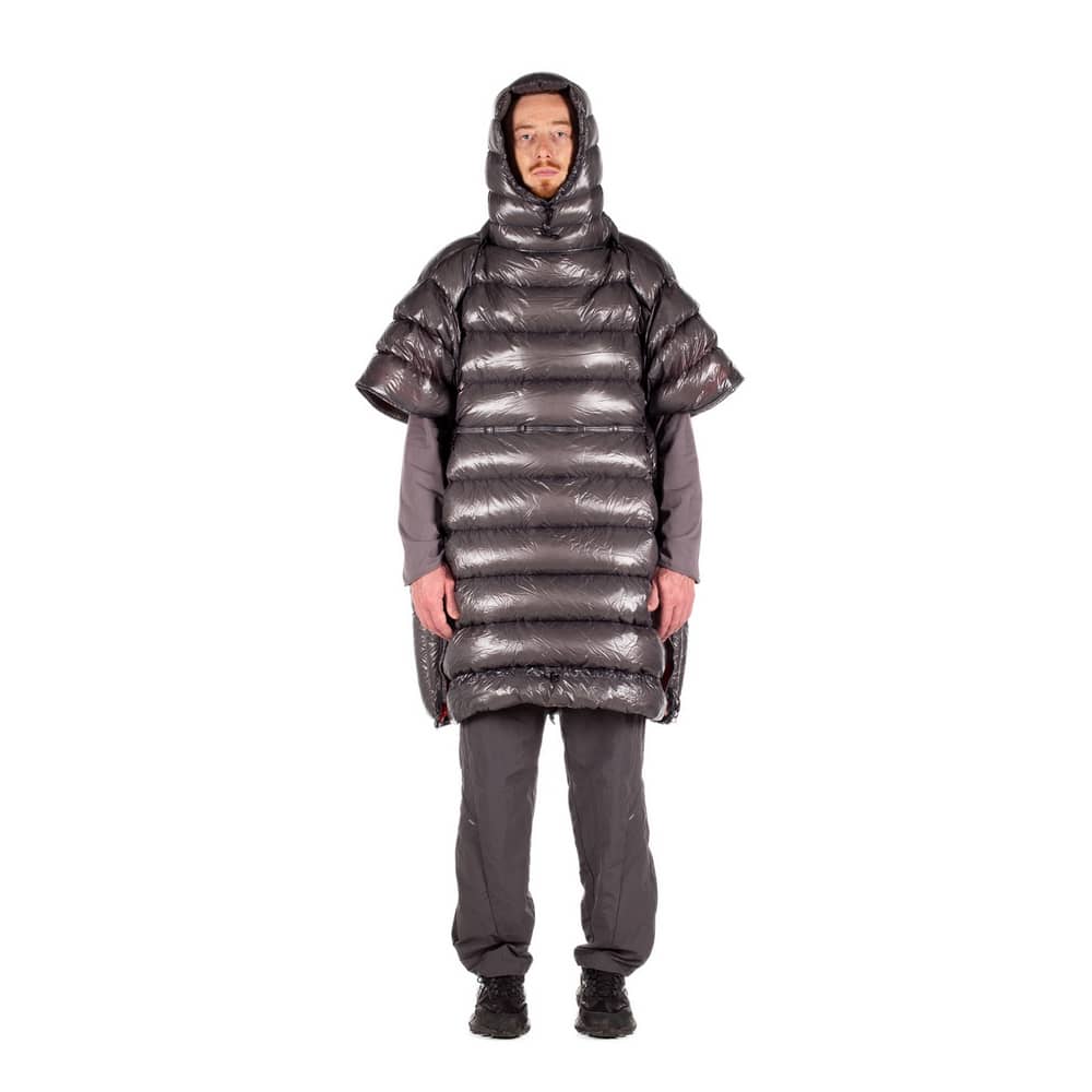 Levitate x ROCK FRONT Multiquilt 250 warm down poncho quilt with hood