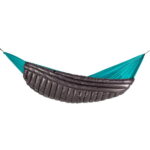 Levitate x ROCK FRONT Multiquilt 250 ultralight down poncho underquilt for a hammock