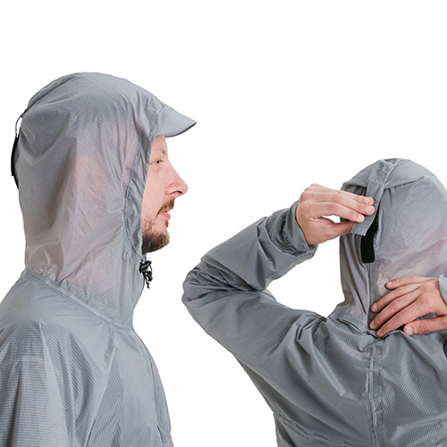 Ultralight outdoor rain jacket ROCK FRONT Rain Hoody hood
